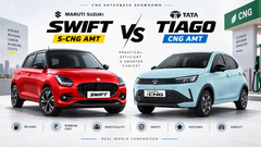 Maruti Swift S-CNG AMT vs Tata Tiago CNG AMT